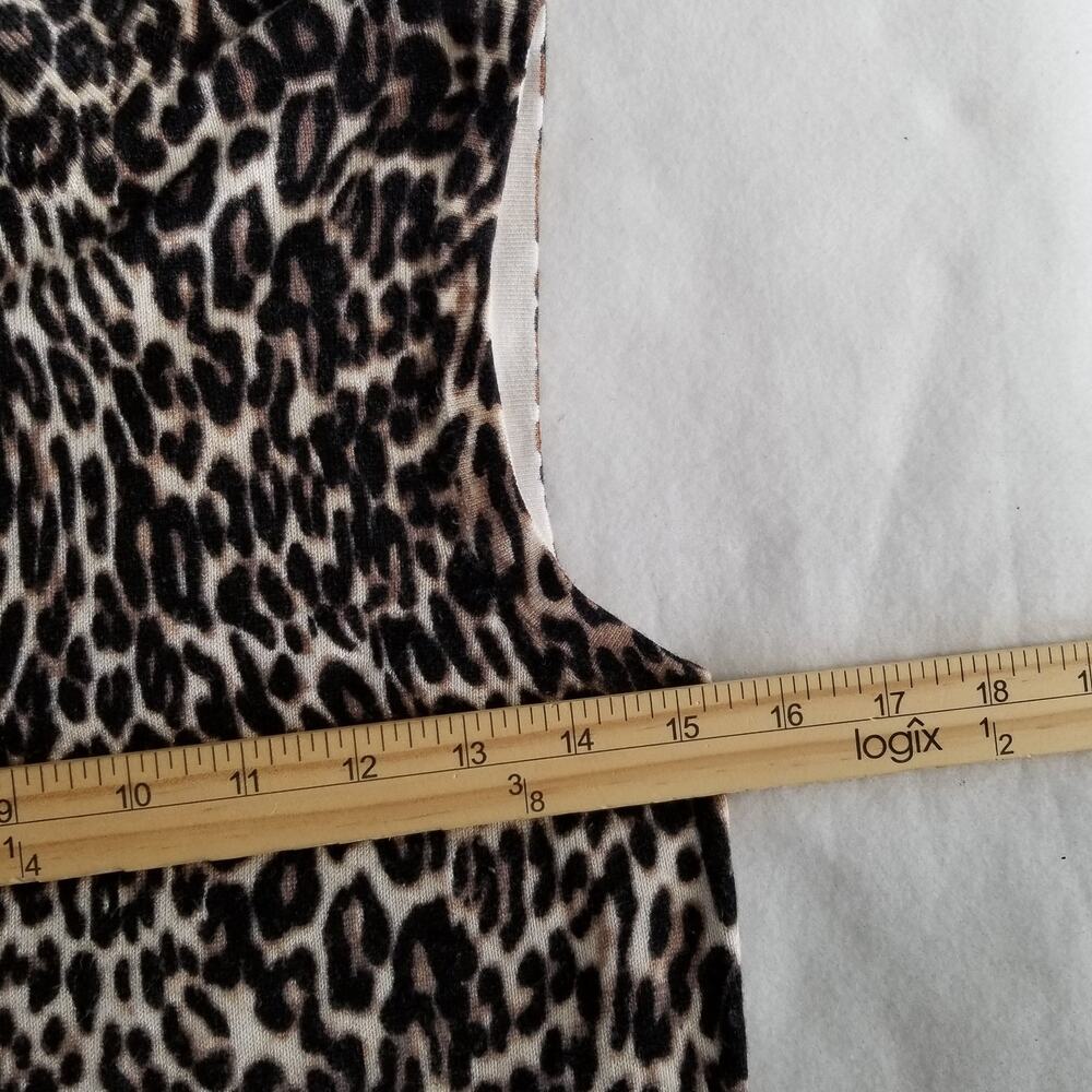 Cable & Gauge Women's Animal Print Sleeveless Turtleneck Sweater, Size S - Picture 6 of 7